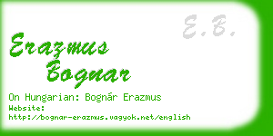 erazmus bognar business card