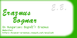 erazmus bognar business card